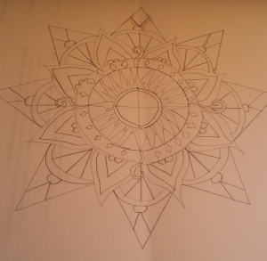 Mandala basic pencil sketch