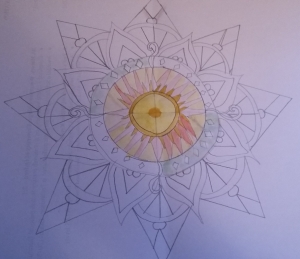 Mandala basic watercolour painting